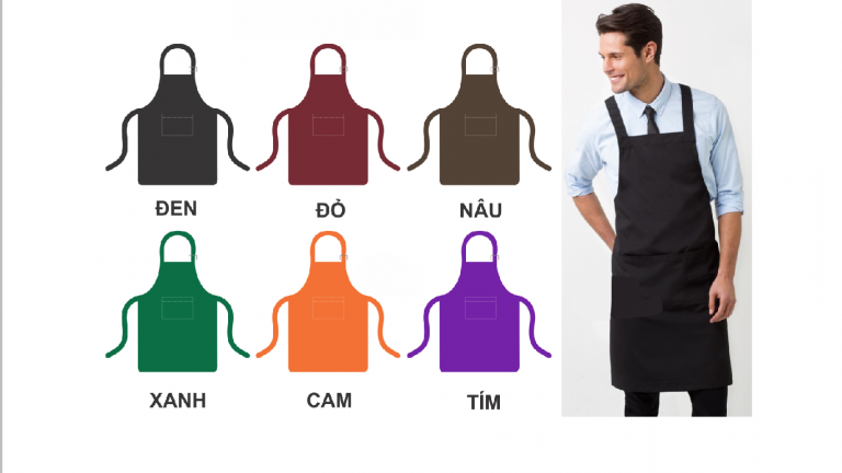 các loại tạp dề phân theo màu sắc các loại tạp dề phân theo màu sắc