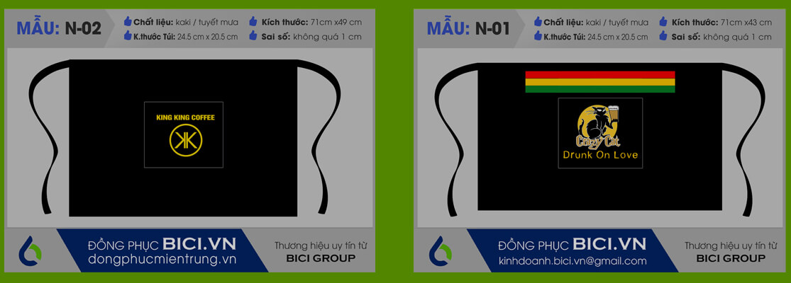 tạp dề dạng ngắn