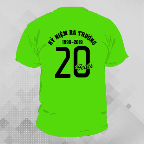 đồng phục họp lớp 20 năm màu xanh chuối đồng phục họp lớp 20 năm màu xanh chuối