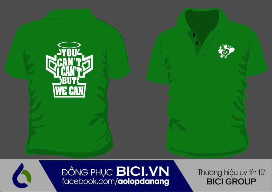 áo đồng phục lớp màu xanh lá có cổ áo đồng phục lớp màu xanh lá có cổ