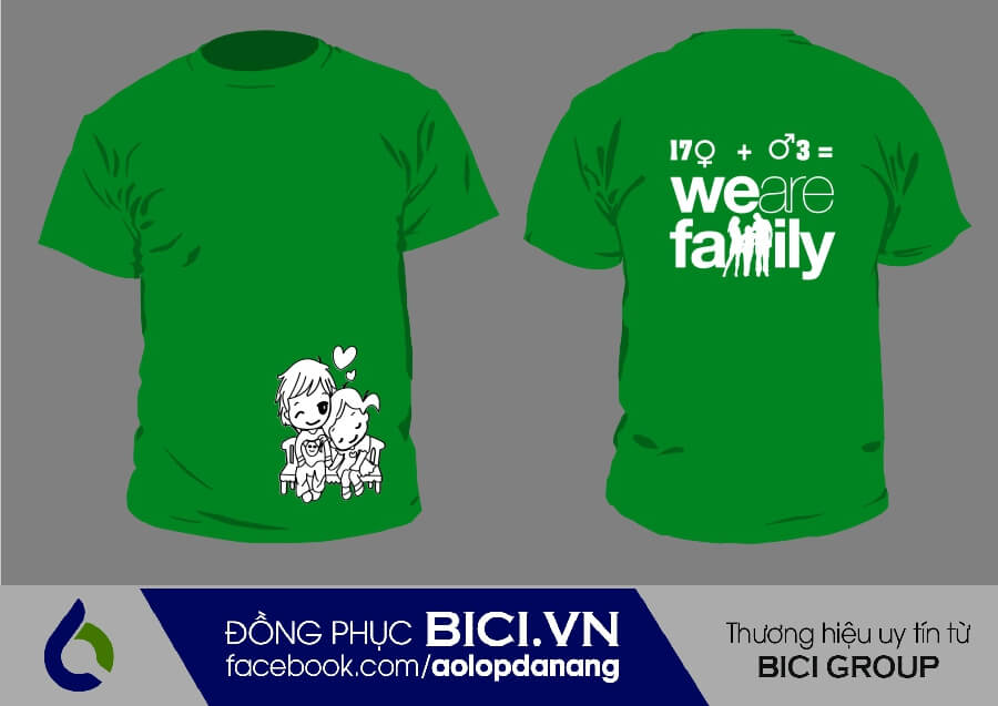 áo đồng phục lớp màu xanh lá cổ tròn áo đồng phục lớp màu xanh lá cổ tròn