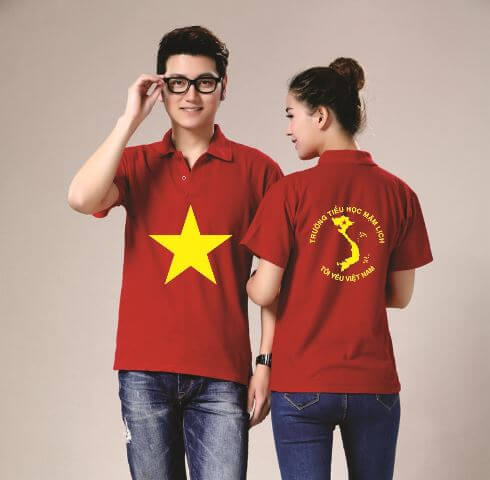 mẫu áo cờ đỏ sao vàng mẫu áo cờ đỏ sao vàng