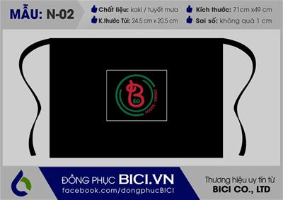 Mẫu Đồng Phục Tạp Dề Quán Béo Dạng Ngắn Màu Đen