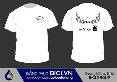 Mẫu Đồng Phục Áo Lớp Màu Trắng Cổ Tròn