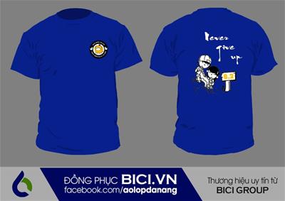 Mẫu Đồng Phục Áo Lớp Màu Xanh Bích Cổ Tròn