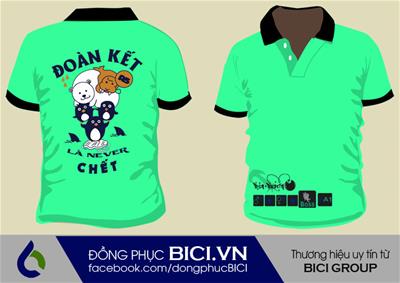 Mẫu Đồng Phục Áo Lớp Màu Xanh Ngọc Cổ Bẻ