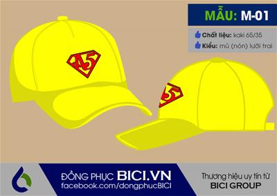 Mẫu Mũ Đồng Phục Lớp Màu Vàng Bắt Mắt