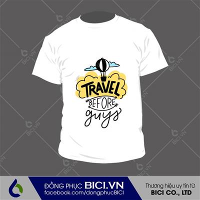 Mẫu Đồng Phục Nhóm Đi Du Lịch Màu Trắng Dễ Thương