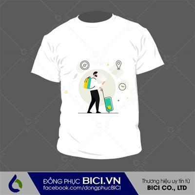 Mẫu Đồng Phục Nhóm Đi Du Lịch Màu Trắng