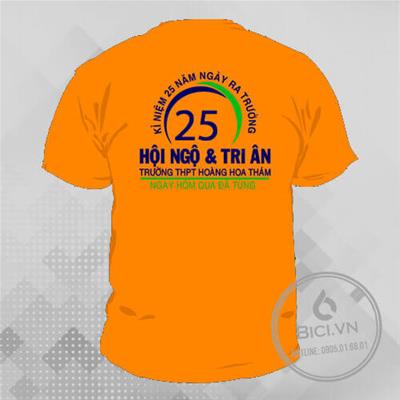 Mẫu Đồng Phục Họp Lớp 25 Năm Màu Cam Phong Cách