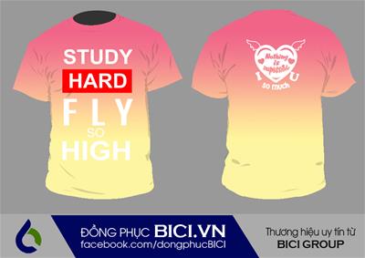 Mẫu Áo Lớp 3D Ombre Số 12