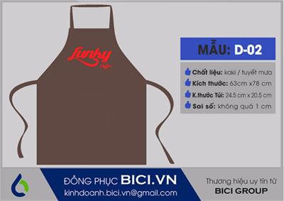 Mẫu Đồng Phục Tạp Dề Đẹp Số 3