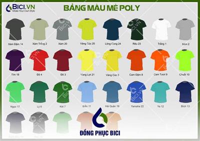 Bảng Màu Vải Mè Poly Tại Đồng Phục Miền Trung