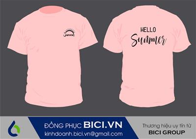 Mẫu Đồng Phục Team Building Du Lịch Màu Hồng Dễ Thương