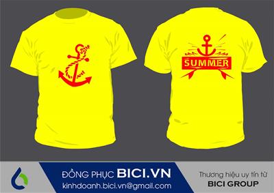 Mẫu Đồng Phục Team Building Du Lịch Màu Vàng Bắt Mắt