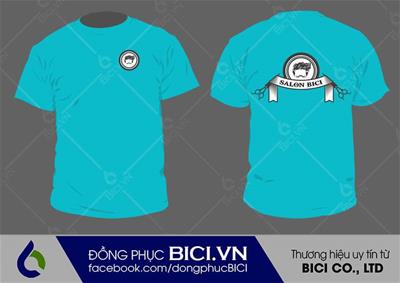 Mẫu Đồng Phục Tiệm Tóc Màu Xanh Thiên Thanh Đẹp