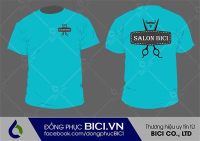 Mẫu Đồng Phục Tiệm Tóc Màu Xanh Thiên Thanh Cá Tính