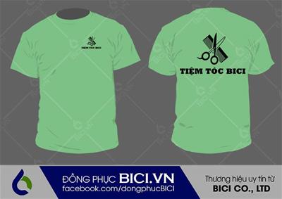 Mẫu Đồng Phục Tiệm Tóc Màu Xanh Vỏ Đậu Đẹp