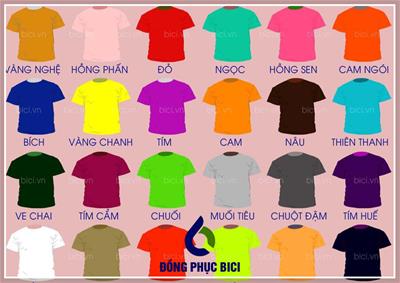 Bảng Màu Vải Thun Cotton Tại Đồng Phục Miền Trung