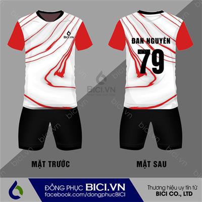 Mẫu Áo Bóng Đá Phối Đỏ Trắng Ấn Tượng