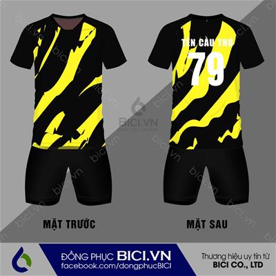 Mẫu Áo Bóng Đá Sọc Vàng Đen Ấn Tượng