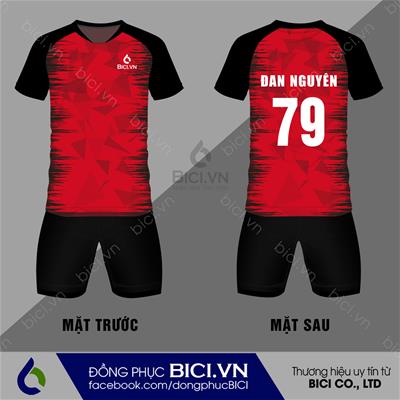 Áo Bóng Đá Màu Đỏ Đen Cá Tính