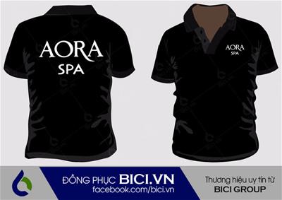 Mẫu Đồng Phục Spa Cổ Bẻ Màu Đen