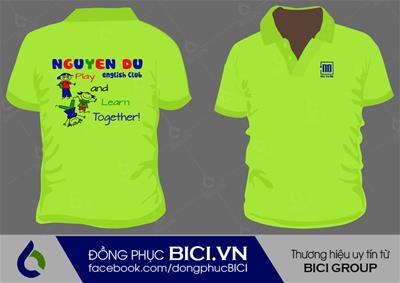 Đồng Phục Lớp Nguyễn Du English Club Màu Xanh Chuối Dễ Thương