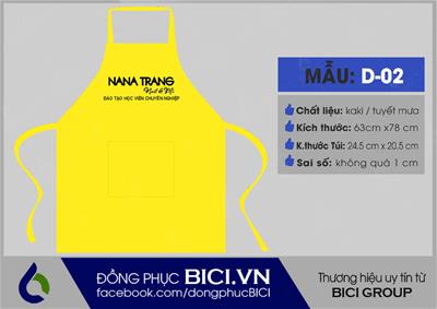 Đồng Phục Tạp Dề NaNa Trang Màu Vàng Nổi Bật