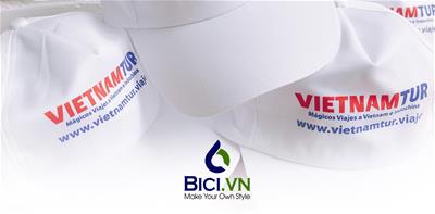 Mũ Đồng Phục Công Ty Du Lịch VIETNAMTUR Màu Trắng