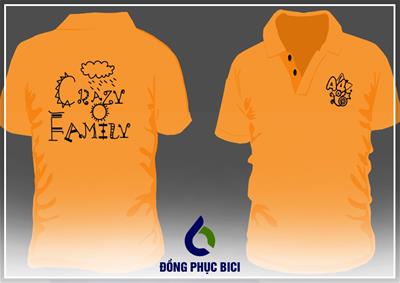 Mẫu Áo Lớp Màu Cam Cổ Bẻ Hiện Đại 