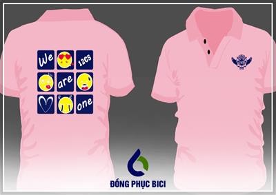 Đồng Phục Lớp Màu Hồng Cổ Bẻ Dễ Thương