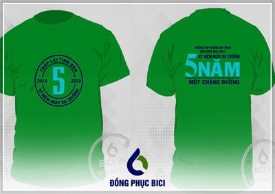 Mẫu Đồng Phục Họp Lớp Màu Xanh Chuối Cổ Tròn Đẹp Mắt 