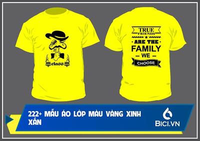 BST 222+ Mẫu Áo Đồng Phục Lớp Màu Vàng Đẹp Ngất